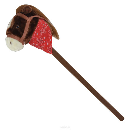 HOBBY HORSE KOŃ NA KIJU BRĄZOWY Z DŹW. 72 CM 8194