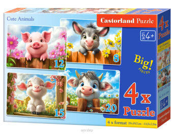 CASTOR PUZZLE 8-12-15-20 CUTE ANIMALS 1084