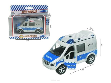 AUTO POLICJA 11 CM Z GŁOSEM PUDEŁKO 15 CM 0992