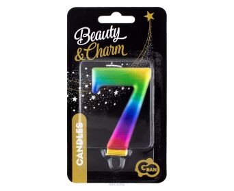 ŚWIECZKA B&C CYFERKA GALAXY "7" [5] 5239