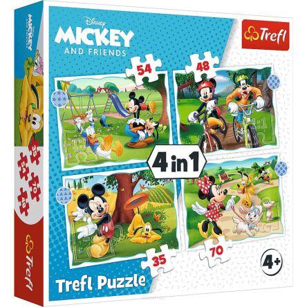 TREFL PUZZLE 4W1 FAJNY DZIEŃ MIKIEGO 6046 NN