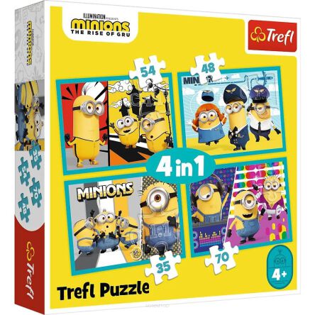 TREFL PUZZLE 4W1 WESOŁY ŚWIAT MIONIONKÓW 3397 NN