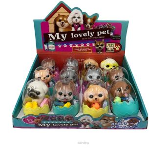 PIESEK W JAJKU Z AKCESORIAMI 10 CM (12) 1325