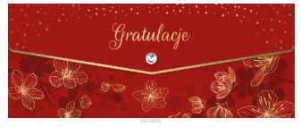 KARTKA KOPERTA GRATULACJE CZERWONA 5491 NN