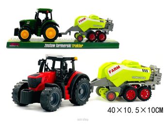 TRAKTOR Z MASZYNĄ ROLNICZĄ 40X10 CM 1600