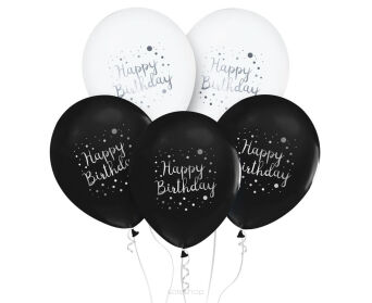 BALONY HAPPY BIRTHDAY 12" 5 SZT [10] 0155