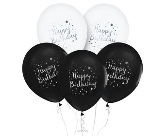 BALONY HAPPY BIRTHDAY 12" 5 SZT [10] 0155