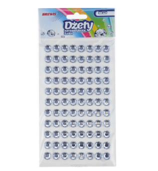 DŻETY SAMOPRZYLEPNE 8 MM SREBRNE 88 SZT 4547