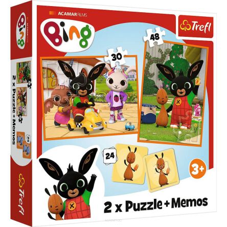 TREFL PUZZLE 2W1 + MEMOS BING Z PRZYJA. 3321 NN