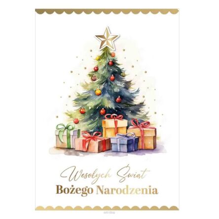 KARTKA BN WESOŁYCH ŚWIĄT CHOINKA 2766 NN