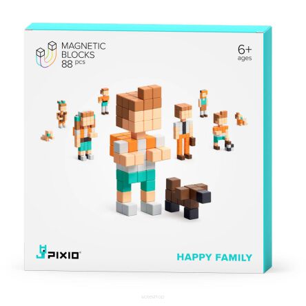 KLOCKI MAGNETYCZNE PIXIO HAPPY FAMILY 88 STORY 015