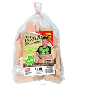 KLOCKI DREWNIANE 44 EL W WORKU DUŻYM 1123