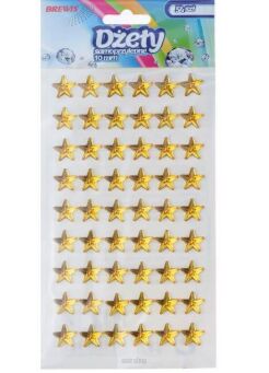 DŻETY GWIAZDKI ZŁOTE 54 SZT 4592