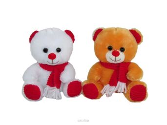 PLUSZ MIŚ ŚWIĄTECZNY W SZALIKU 20 CM 1611