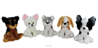 PLUSZ PIES SIEDZĄCY MIX Z DŹW. 20 CM 2480