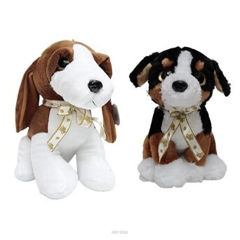 PLUSZ PIES Z KOKARDĄ 20 CM 7840