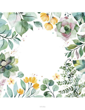 SERWETKI AKWARELOWE LIŚCIE 33x33 (20) 0012