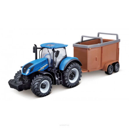 BBURAGO TRAKTOR 10 CM WITH LIVESTOCK TRAILER NN