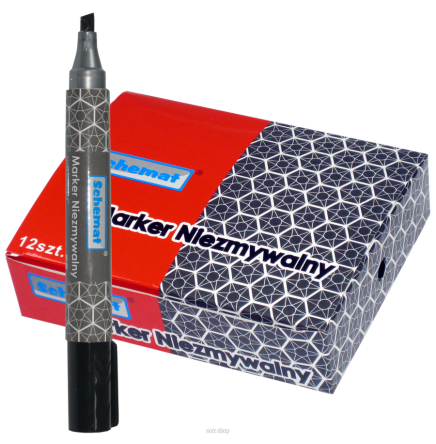 MARKER ŚCIĘTY NIEZMAZYWALNY CZARNY [12] 3145 2087