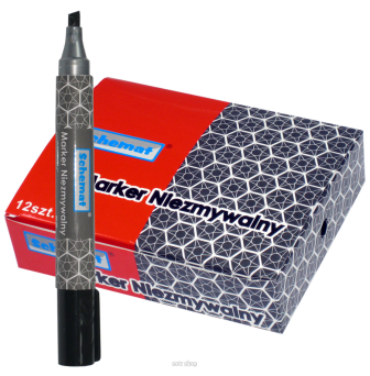 MARKER ŚCIĘTY NIEZMAZYWALNY CZARNY [12] 3145 2087