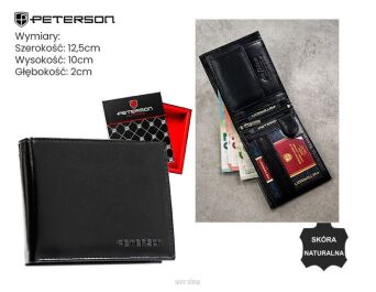 PORTFEL MĘSKI SKÓRA PPTN N992-NGV BLACK 9516 NN