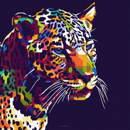 MALOWANIE PO NUMERACH JAGUAR POP-ART 40x40 2169 NN