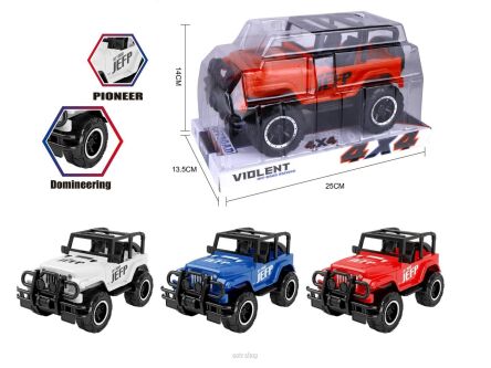 AUTO JEEP Z NAPĘDEM 25X14 CM 0702