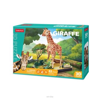 PUZZLE 3D CUBIC ZWIERZĘTA ŻYRAFA 8578
