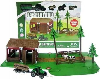 ZAGRODA 72 ELEMENTY + TRAKTOR 49X37 CM 9581