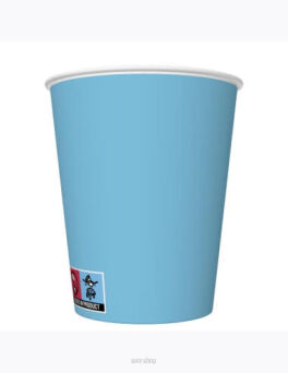 KUBECZKI PAPIER UNIKOLOR NIEBIESKIE 250ML (8) 3886