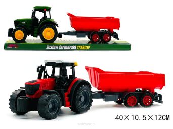 TRAKTOR Z MASZYNĄ ROLNICZĄ PRZYCZEPĄ 40X12 CM 1662