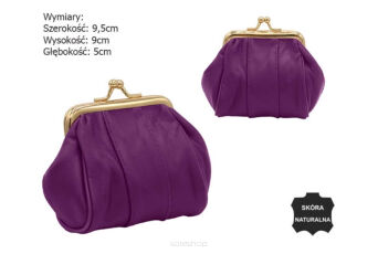 PORTMONETKA SKÓRZANA 662-3720 PURPLE 3720 NN