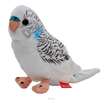 PLUSZ PAPUGA FALISTA BIAŁA 13 CM 0659 NN