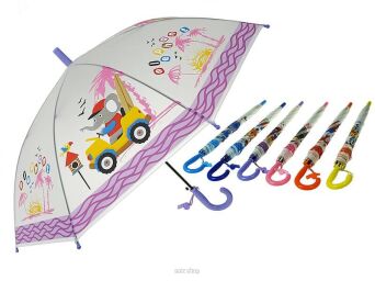 PARASOL DZIECIĘCY POJAZDY ZWIERZĘTA MIX 66 CM 7664