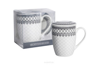 KUBEK Z METAL. ZAPARZACZ ORNAMENT 350 ML 4538