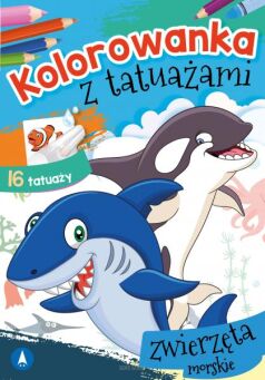 KOLOROWANKA Z TATUAŻAMI ZWIERZĘTA MORSKIE 2792