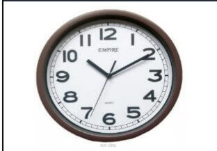 ZEGAR ŚCIENNY BRĄZOWY 28x28x4 CM 6730