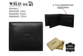 PORTFEL MĘSKI SKÓRA N7-P-SCR BLACK 7865 NN