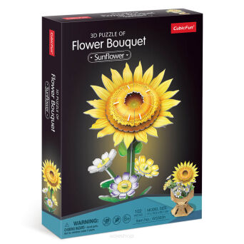 PUZZLE 3D CUBIC FUN BUKIET KWIAT. SŁONECZNIKI 3037