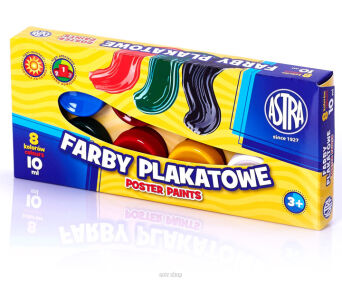 FARBY PLAKATOWE 8 KOL 10 ML ASTRA  [10] 0522 NN