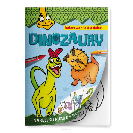 KOLOROWANKA Z NAKLEJKAMI DINOZAURY 2480