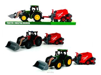 TRAKTOR Z MASZYNĄ ROLNICZĄ 46X13 CM 4280