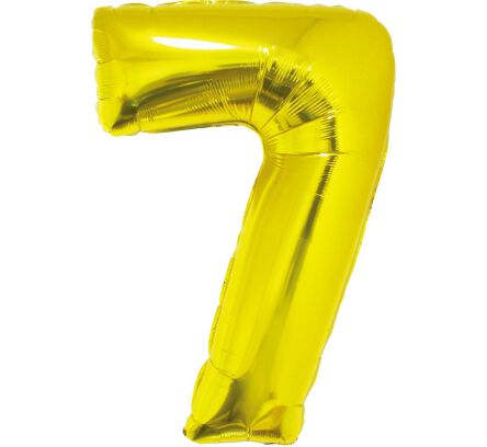 BALON FOLIOWY CYFRA 7 ZŁOTA 92 CM [5] 3044