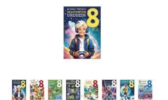 KARTKA URODZINY CYFRY NA GĄBKACH 8 CHŁ (10) 0207