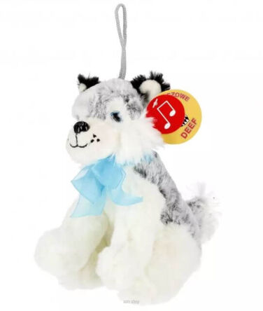 PLUSZ PIES HUSKY SIEDZĄCY Z DŹW. 18 CM 1373