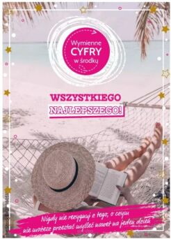 KARTKA URODZINY DAMSKA WYMIENNA CYFRA 7049 NN