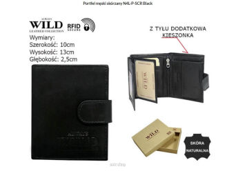 PORTFEL MĘSKI SKÓRA N4L-P-SCR BLACK 7841 NN