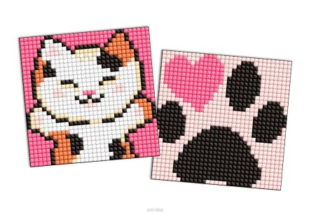 MOZAIKA DIAMENTOWA PUSZYSTE UŚCISKI 9x9 CM 9578