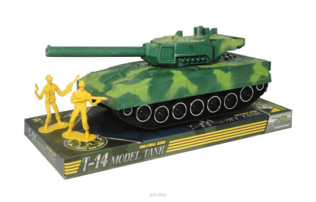 CZOŁG POD KLOSZEM + 2 FIGURKI 29X12 CM 6003