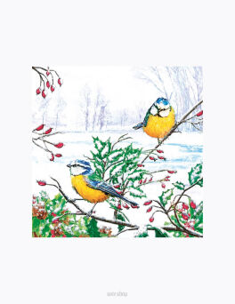 SERWETKI SIKORKI NA GAŁĄZCE 33x33 CM (20) 0274